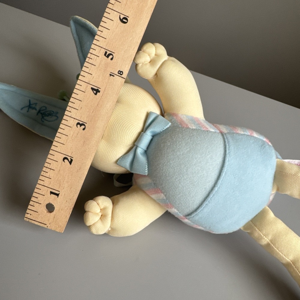 Vtg 1985 Cabbage Patch Kids Bunny Bee Xavier Roberts Blue Plush Pouch 13" - Picture 16 of 16